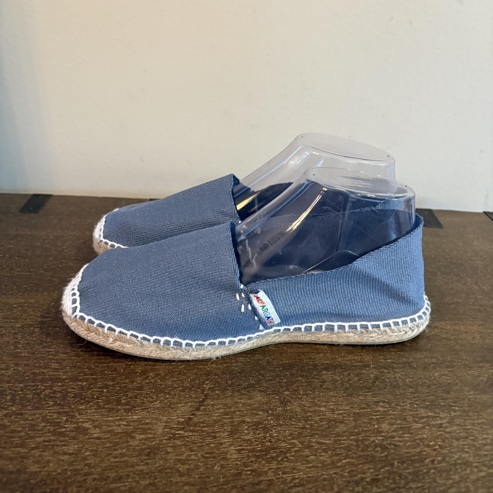 Alpargatus Shoes Womens Size 7.5 Blue Canvas Espadrille‎ Slip On Flats Spain